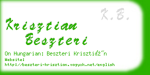 krisztian beszteri business card